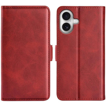 Leather Flip Case for Daily Phone Protection and Card Storage in red PU with TPU corner protection, slim wallet-style folio for commuting and errands