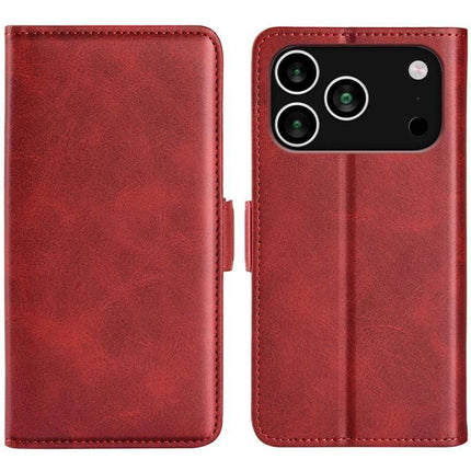 Leather Flip Case for Daily Phone Protection and Card Storage - red PU wallet cover with card slots and TPU corner protection, flip-open stand feature
