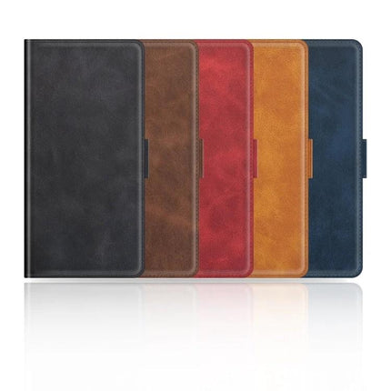 PU Leather Wallet Case for iPhone With Card Slot in multiple colors showing black, brown, red, tan, and blue protective folio cases