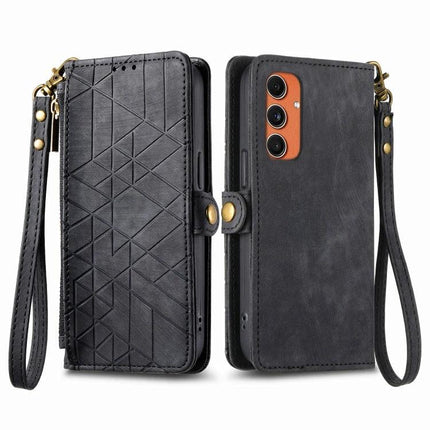 Wallet-Style Phone Case With Card Slots For Everyday Essentials – black PU wallet phone case with wrist strap, card slots and protective TPU interior