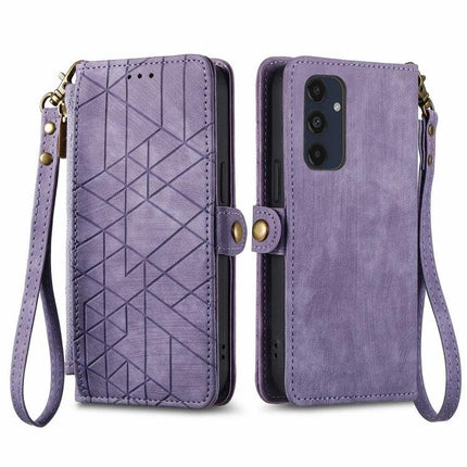 Wallet-Style Phone Case With Card Slots For Everyday Essentials slim purple PU wallet phone case with card slots and wrist strap