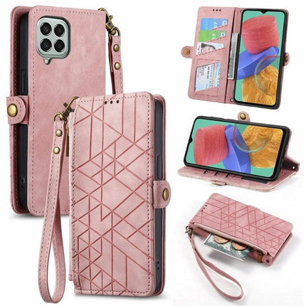 Practical Zipper Wallet Phone Case With Card Slots pink leather wristlet phone case with zipper, card slots, stand function and secure snap closure