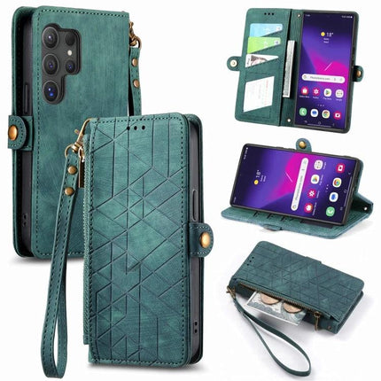 Wallet-Style Phone Case With Card Slots For Everyday Essentials in teal PU leather with wrist strap, card slots, zip pocket and kickstand