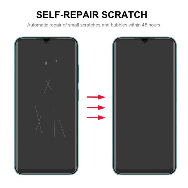 Soft Hydrogel Screen Protector For Samsung Galaxy demonstrating self-repair scratch removal keeping touch sensitivity and clarity