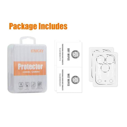Protection d'objectif en verre trempé ENKAY pour appareil photo iPhone, pour une protection quotidienne contre les rayures