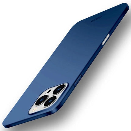 MOFI Phone Case for Everyday iPhone Protection slim navy blue case showing camera cutout and button access