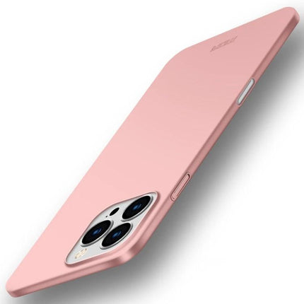 MOFI Phone Case for Everyday iPhone Protection slim pink case showing camera cutout, lightweight everyday protection with full port and button access