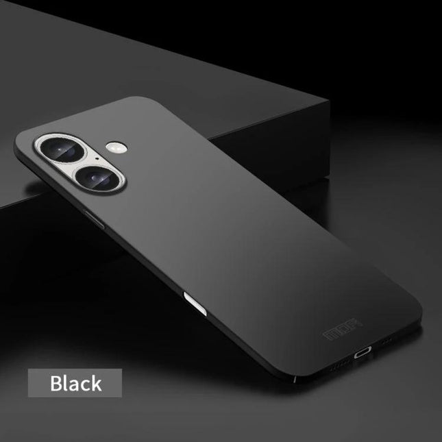 MOFI Slim Frosted iPhone Case for Everyday Protection in black, slim frosted matte finish for grip and pocketable everyday protection