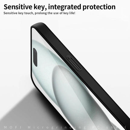 MOFI Slim Frosted iPhone Case for Everyday Protection showing slim frosted matte finish and integrated side key protection