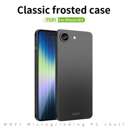 Slim Case for Everyday Phone Protection - slim frosted MOFI case for iPhone SE4, lightweight scratch and bump protection, precise cutouts