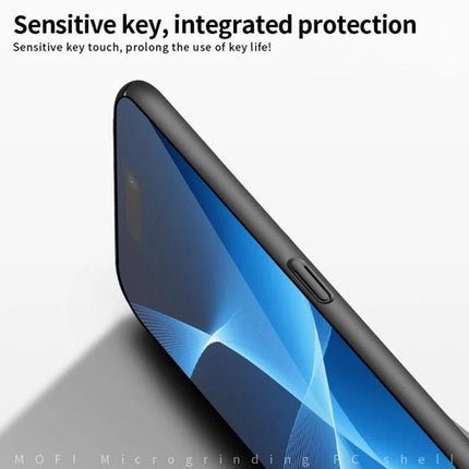 MOFI Phone Case for Everyday iPhone Protection slim lightweight black case showing side button access and scratch protection
