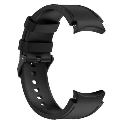 Silicone Leather Black Buckle Band for Galaxy Watch 6