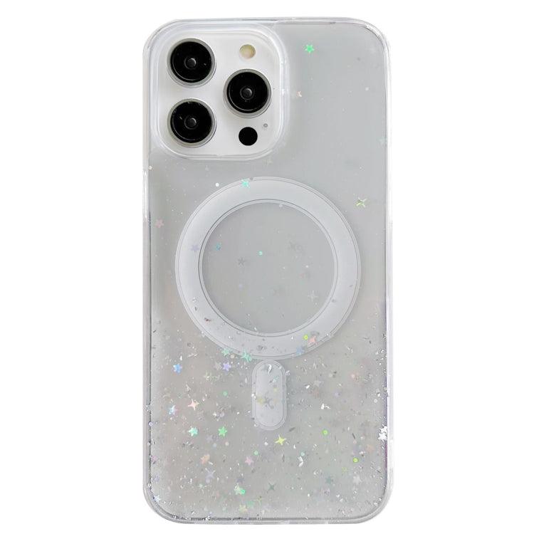 Coque hybride transparente en TPU à paillettes MagSafe, série 2