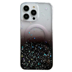 Coque hybride transparente en TPU à paillettes MagSafe, série 2