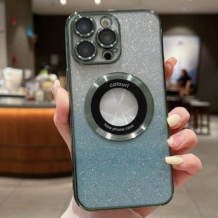 Essential Phone Case for Everyday Protection - glitter teal TPU case with ring grip, camera cutouts and easy-access ports