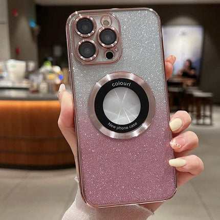 Essential Phone Case for Everyday Protection — glitter pink TPU case with ring holder, camera cutouts and button access