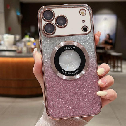 iPhone Everyday Protection Case, Slim Design For Daily Use, Fits Easily In Pockets And On The Go - glitter pink TPU phone case with ring grip