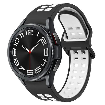 Breathable Two-Color Silicone Band For Galaxy Watch 44/47mm