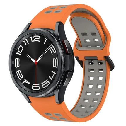 Breathable Silicone Two-Color Watch Band For Samsung 40/43mm
