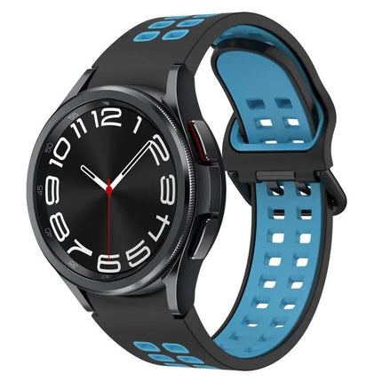 Breathable Silicone Two-Color Watch Band For Samsung 40/43mm