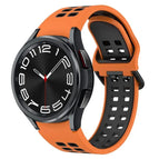 For Samsung Galaxy Watch 6 Classic 43mm / Orange + Black