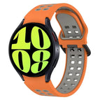 For Samsung Galaxy Watch 6 44mm / Orange + Gray