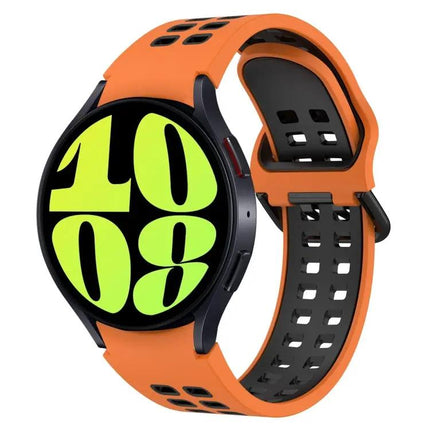 Breathable Two-Color Silicone Band For Galaxy Watch 44/47mm