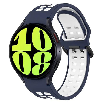 Breathable Silicone Two-Color Watch Band For Samsung 40/43mm