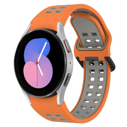 Two-Tone Breathable Silicone Watch Band for Galaxy 40/44mm