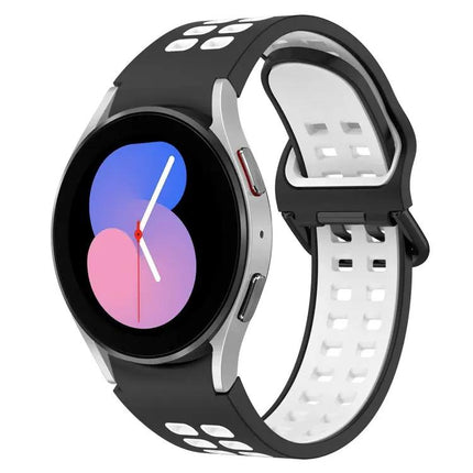 Two-Tone Breathable Silicone Watch Band for Galaxy 40/44mm