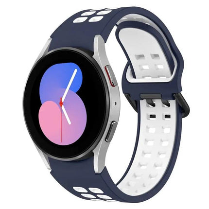 Two-Tone Breathable Silicone Watch Band for Galaxy 40/44mm