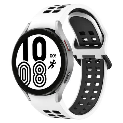 Two-Tone Breathable Silicone Watch Band for Galaxy 40/44mm