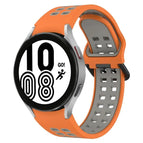 For Samsung Galaxy Watch 4 44mm / Orange + Gray