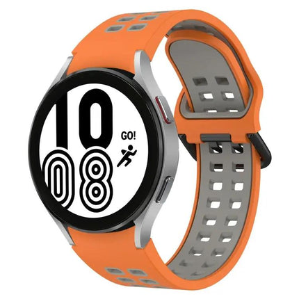 Two-Tone Breathable Silicone Watch Band for Galaxy 40/44mm