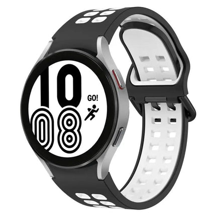 Two-Tone Breathable Silicone Watch Band for Galaxy 40/44mm