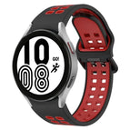 For Samsung Galaxy Watch 4 44mm / Black + Red
