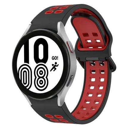 Two-Tone Breathable Silicone Watch Band for Galaxy 40/44mm