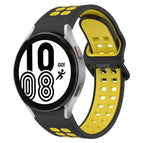 For Samsung Galaxy Watch 4 44mm / Black + Yellow