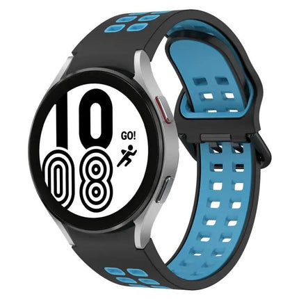 Two-Tone Breathable Silicone Watch Band for Galaxy 40/44mm