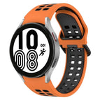 For Samsung Galaxy Watch 4 44mm / Orange + Black