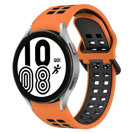 Two-Tone Breathable Silicone Watch Band for Galaxy 40/44mm