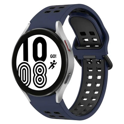 Two-Tone Breathable Silicone Watch Band for Galaxy 40/44mm