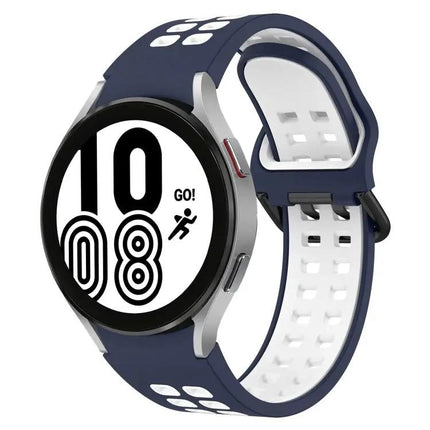 Two-Tone Breathable Silicone Watch Band for Galaxy 40/44mm