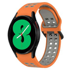 For Samsung Galaxy Watch 4 40mm / Orange + Gray