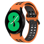 For Samsung Galaxy Watch 4 40mm / Orange + Black