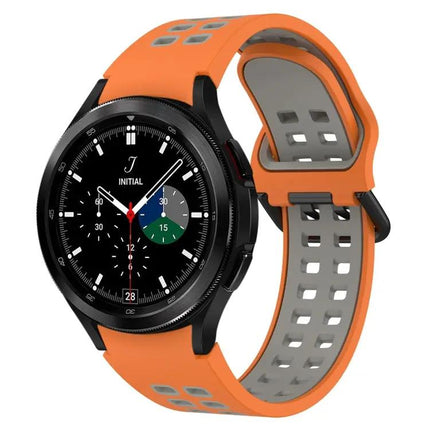 Breathable Silicone Two Color Band For Galaxy Watch4 42mm