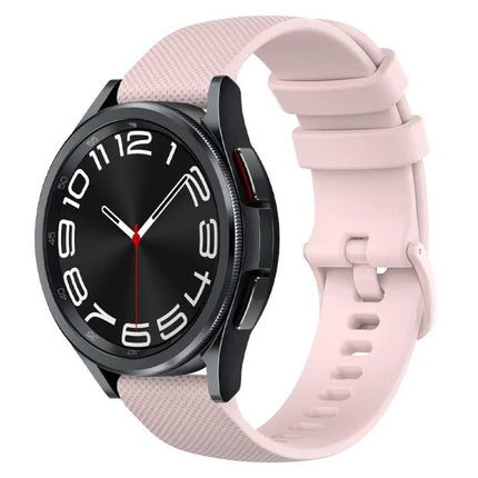 20mm Checked Silicone Watch Band for Galaxy Watch 6 44/47mm