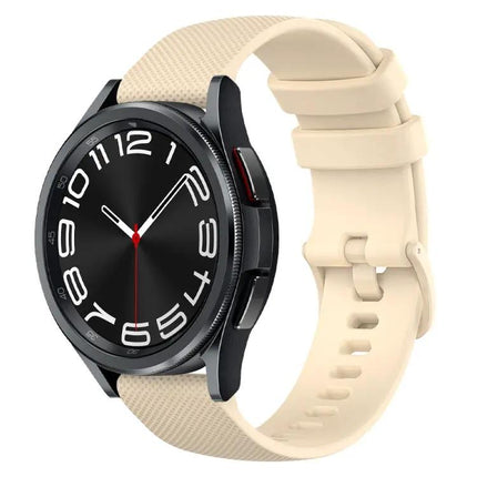 20mm Checked Silicone Watch Band for Galaxy Watch 6 44/47mm