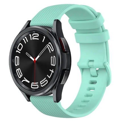 20mm Checked Silicone Watch Band for Galaxy Watch 6 44/47mm