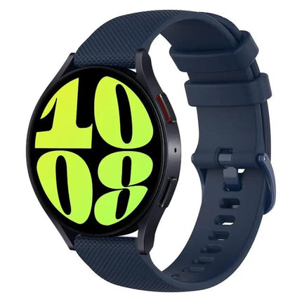 20mm Checked Silicone Watch Band for Galaxy Watch 6 44/47mm